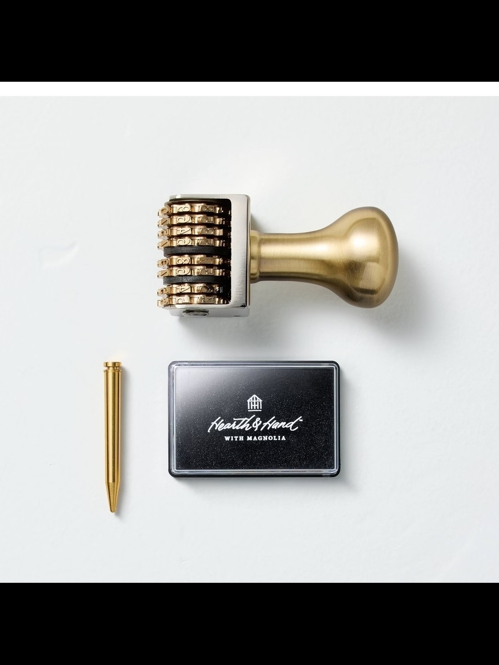 Hearth & hand magnolia 3pc metal stamp gift set